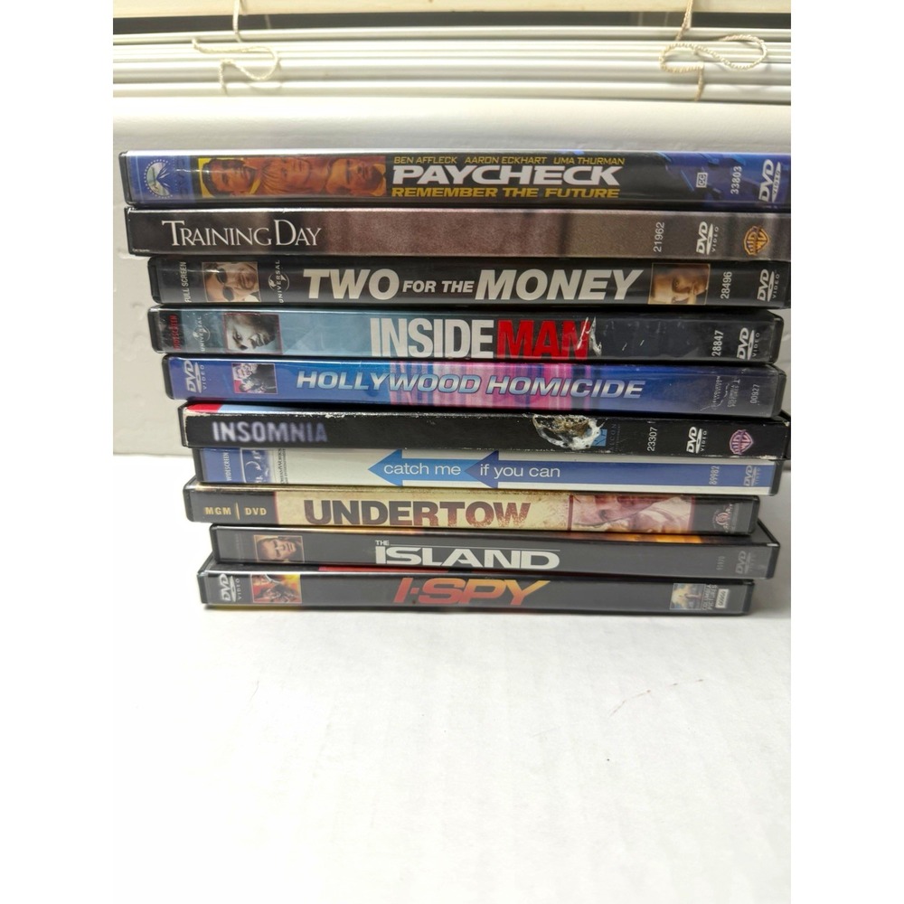 Lot of 10 DVD Movies - Action, Thriller & Drama (Training Day, Inside Man, etc.)